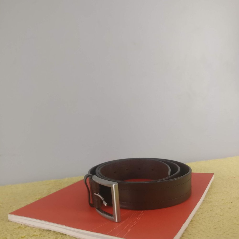 HUGO BOSS Leather Belt, 100%Leather, Leather Upper Leather Lining 44" Long